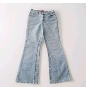 Vintage Flare Jeans Paris Blues Bell Bottom Bootcut Light Wash Preteen Girls 14